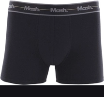 Cueca Boxer Cot Listrado Elast Bord, Mash, Masculino, Preto, (TAM G - GG)
