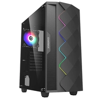 Gabinete Gamer Preto Gamemax Diamond 3601 RGB Painel de vidro | R$307