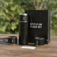 Garrafa Térmica 500ml c/ 3 Xícaras de Café Preto