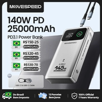 [DoBrasil] Power Bank MOVESPEED M25 Pro 25000mAh PD3.1 140W