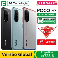 Smartphone POCO M7 6.9" FHD+, 7000mAh, NFC, Carregamento 33W