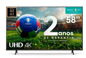 Smart TV 58" Hisense Ultra HD 4K DLED 58A51HSV com Sleep timer, entrada HDMI e Wi-Fi