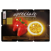 [SP] Iogurte Integral Grego Morango + Maracujá Apreciare Bandeja 540g