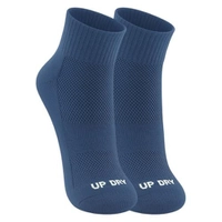Meia Esportiva Cano Médio Antibolha Azul 39-44