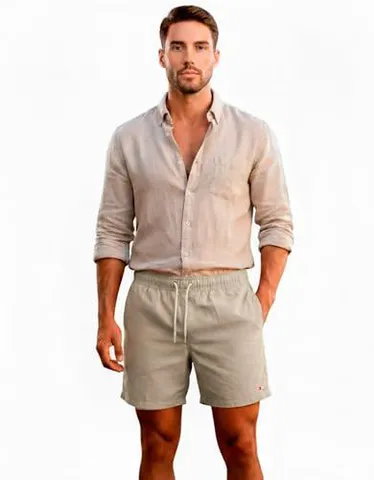 Bermuda Masculina Sandrini Linho Casual