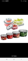 Kit Conjunto de Potes Electrolux de Plástico com Tampa Hermética - 8 Peças | R$55