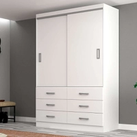 [Com Cashback Pelando R$ 388] Guarda-roupa Solteiro Veneza 2 Pt 6 Gv Branco