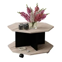 Mesa Centro Prisma Capuccino Com Ebano Artely - R$67
