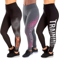KIT 3 LEGGINGS FITNESS COM SILK ACADEMIA