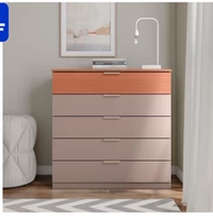 Cômoda Bartira Diplomata com 5 Gavetas, Trava de Segurança e Espaço para TV de até 42 polegadas - 90cm de Largura - Capuccino/Avelã