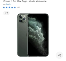 iPhone 11 Pro Max 64gb - Verde Meia-noite | R$5.949