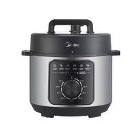 Panela de Pressão Elétrica Midea 4 Litros Mecânica Preta e Inox PPM41 127V - 110V