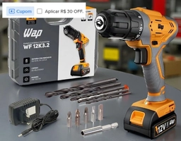 Parafusadeira/Furadeira WAP BPF 12K3.2 c/ Maleta