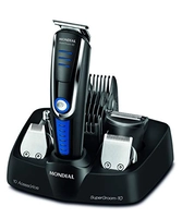 Aparador de Pelos Mondial, Super Groom - 10, Preto/Azul, Bivolt - BG-03