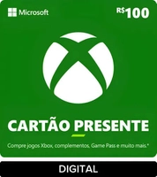 (Selecionados / Linha de Crédito MP) Gift Card R$ 100 Xbox, PC e Game Pass Cartão Presente