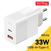 [Taxa inclusa] Carregador Rápido Essager 33W GaN com Duas saídas - USB C e USB A