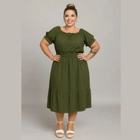 Vestido Midi Plus Size Casual e Confortável