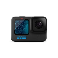 GoPro HERO11 - Câmera à Prova D'água com LCD Frontal, Vídeos 5.3K, Fotos 27MP, HyperSmooth 5.0 + Horizon Lock, Live 1080p, Webcam, Bateria Enduro