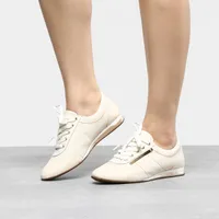 Tênis Couro Jorge Bischoff Jogging com Logo Feminino - Off White (nº 34, 35, 38 e 39) - R$ 168