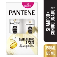 Shampoo Pantene Hidro-Cauterização Cabelo Longo E Forte Até As Pontas  350ml + Condicionador Hidro-Cauterização Cabelo Longo E Forte Até As Pontas 175