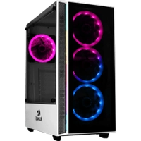 Gabinete Gamer Redragon Grapple, Mid Tower, Vidro Temperado, White, GC-607WH, Sem Fonte, Sem Fan