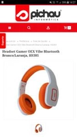 HEADSET GAMER OEX VIBE BLUETOOTH BRANCO/LARANJA, HS305 por R$ 128
