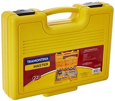 Jogo de Soquetes Estriados 1/2 com 22 Peças em Estojo Amarelo Tramontina 43600022
