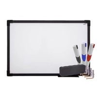 Kit Quadro Branco Moldura MDF REVESTIDO na cor Preta Soft STALO, 80X60