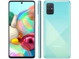 Smartphone Samsung Galaxy A71 128GB Azul 6GB RAM - Tela 6,7” Câm. Quádrupla Câm. + Selfie 32MP - R$1979