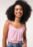 Regata Cropped Forever 21 Laços Rosa
