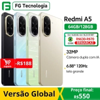 【DoBrasil】Smartprone Redmi A5 6,88" 32MP Câm. 15W Carga Rápida 128GB 4gb
