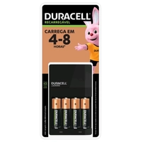 Carregador Duracell para Pilhas AA e AAA C/ 4 Pilhas AA 
