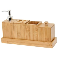 Kit para Banheiro 5 Peças Ecokitchen Bambu Mimo Style