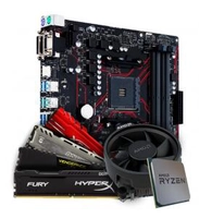 Kit upgrade, Ryzen 5 3500 3.6GHz + placa mãe Asus B450M AMD AM4 + memória DDR4 16GB 2666MHz