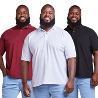 Kit 3 Camisas Polo Plus Size Masculina G4