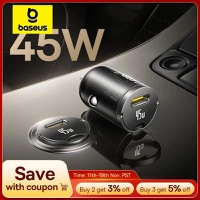 Carregador Veicular 45W USB-C PD QC Rápido baseus