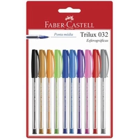 [+POR- | R$ 15,55 cada] Canetas Trilux Colors Faber-Castell c/10 cores