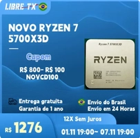 [Brasil/Moedas R$1096] Processador RYZEN 7 5700X3D Cpu Socket AM4 Brand New