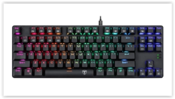 Teclado Gamer Mecânico T-Dagger Bora, Switch Brown, RGB | R$200