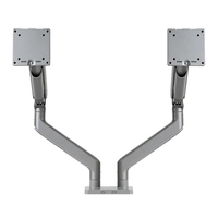 Suporte Articulado Com Pistão a Gas Para Dois Monitores Zinnia Nimbo 200N PRO, 17 Pol. a 45 Pol., Preto, ZNO-ZB200PRO-BK01