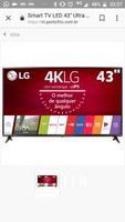Smart TV LED 43" Ultra HD 4K LG 43UJ6300 com Sistema WebOS 3.5, Wi-Fi, Painel IPS, HDR, Quick Acess, Magic Mobile Connection, Music Player, HDMI e USB - R$ 1804