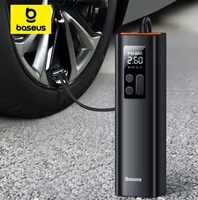 [R$110,51 MOEDAS/App] Baseus Mini Compressor De Ar portátil, bomba inflável digital inteligente carro, bicicleta,12V, 150PSI