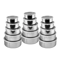 Conjunto de Potes tigelas inox 15 peças Travel Max | R$ 46