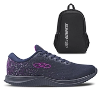 Kit 1 Tênis Feminino Vênus 2 e 1 Mochila Essential Olympikus Azul
