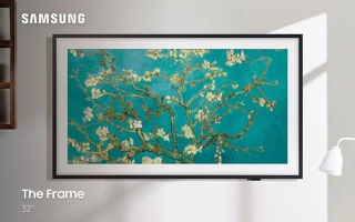 Samsung Smart TV 32&quot; QLED The Frame 2023 LS03C, Tela Matte, Design slim, Suporte de parede incluso