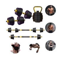 Kit de halteres 20Kg com suporte Kettlebell - Equipamento de musculação 6 em 1