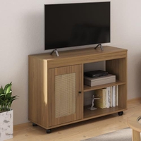 Rack para TV até 42" com rodízios e porta almofadada