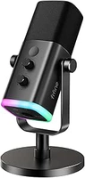 [Envio BR] Fifine microfone dinâmico AmpliGame-AM8 usb/xlr com controle rgb/jack para gravação de jogos streaming 