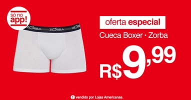 [APP] Cueca Boxer ZORBA sem costura | R$ 10