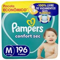 [REC] Fralda Pampers Confort Sec M 196 Unidades, Pampers